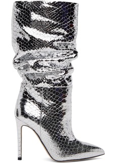 Paris Texas Silver Snake Slouchy Boots