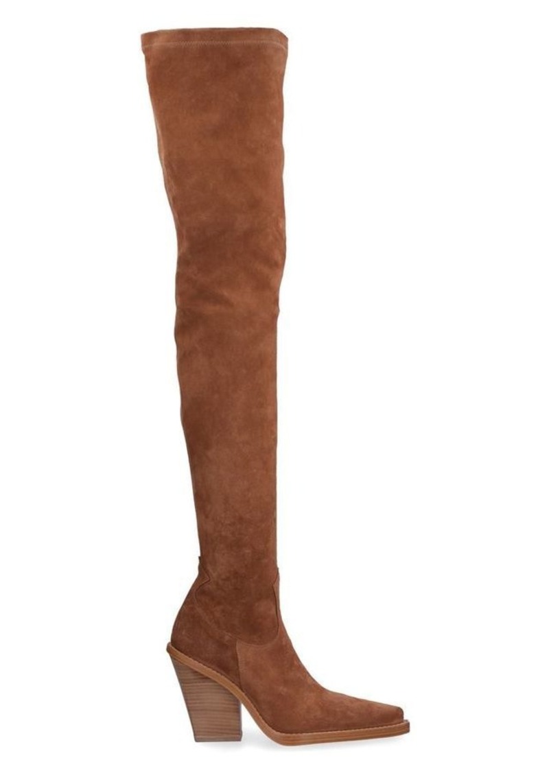 PARIS TEXAS STRETCH SUEDE OVER THE KNEE BOOTS