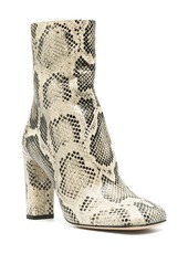 Paris Texas python-effect 100mm ankle boots