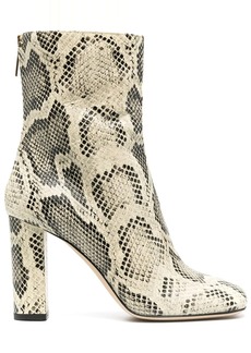 Paris Texas python-effect 100mm ankle boots