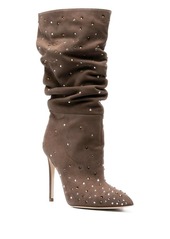 Paris Texas rhinestone-embellished 105mm boots