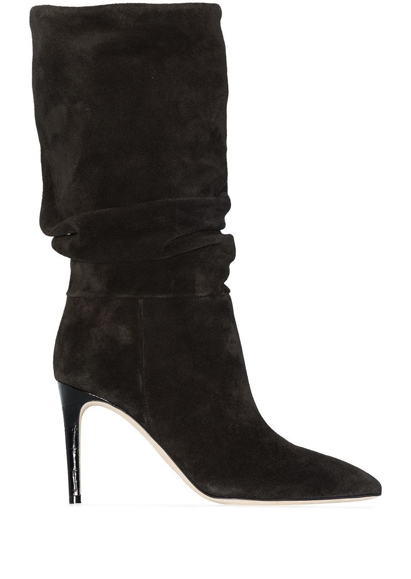 Paris Texas slouchy suede 85mm ankle boots