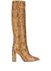 Paris Texas snakeskin print boots