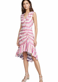 Parker Women's Candy Button Front Ruched Midi Dress