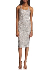 Parker Women's Sage Sleeveless Fitted Beaded Dress