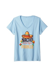 Womens Nacho Average Parker Cinco de Mayo V-Neck T-Shirt