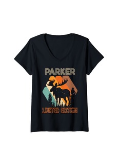 Womens Parker Limited Edition Surname V-Neck T-Shirt