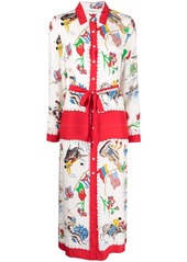 P.A.R.O.S.H. Abito illustration-print shirt dress