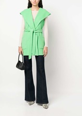 P.A.R.O.S.H. belted wrap sleeveless coat