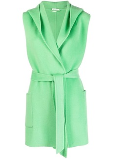 P.A.R.O.S.H. belted wrap sleeveless coat