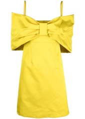 P.A.R.O.S.H. bow-detail cold-shoulder dress