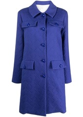 P.A.R.O.S.H. button-front jacquard coat