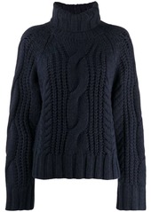 P.A.R.O.S.H. cable-knit turtleneck jumper