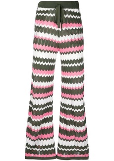 P.A.R.O.S.H. chevron-knit drawstring-waist knitted trousers