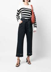 P.A.R.O.S.H. cropped paperbag-waist trousers