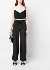 P.A.R.O.S.H. cropped wide-leg silk trousers