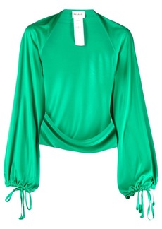 P.A.R.O.S.H. draped open-front blouse