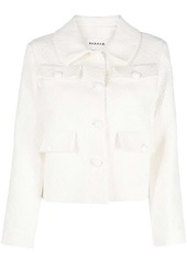 P.A.R.O.S.H. embossed-texture cropped jacket