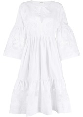 P.A.R.O.S.H. eyelet-detail wide-sleeve dress