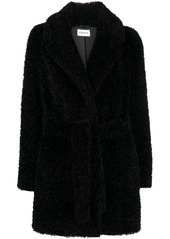 P.A.R.O.S.H. faux-shearling V-neck coat