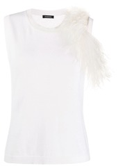 P.A.R.O.S.H. feather embellished knitted top