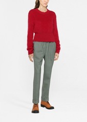 P.A.R.O.S.H. fine-check tapered cropped trousers