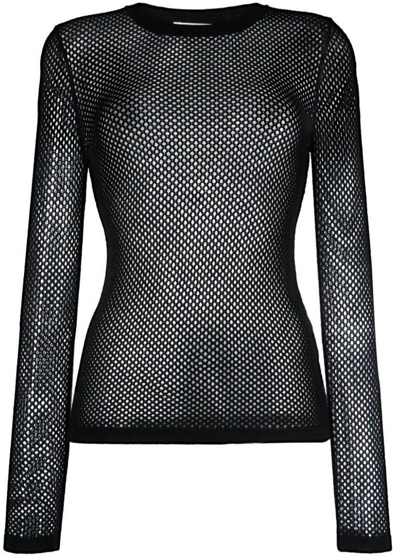 P.A.R.O.S.H. fishnet knitted top