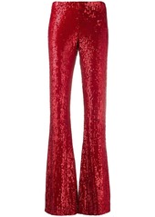 P.A.R.O.S.H. flared sequinned trousers