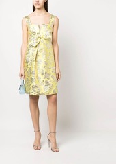 P.A.R.O.S.H. floral-jacquard sleeveless mini dress