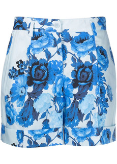 P.A.R.O.S.H. floral-print high-waisted shorts