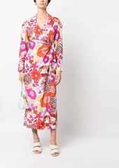 P.A.R.O.S.H. floral-print wrap midi dress