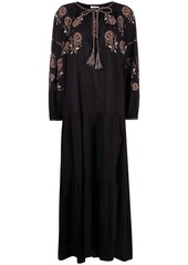 P.A.R.O.S.H. flower embroidery maxi dress