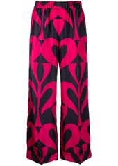 P.A.R.O.S.H. graphic-print high-waisted trousers