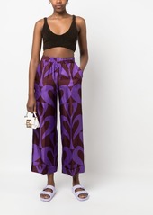 P.A.R.O.S.H. graphic-print high-waisted trousers