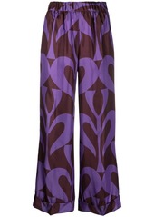 P.A.R.O.S.H. graphic-print high-waisted trousers
