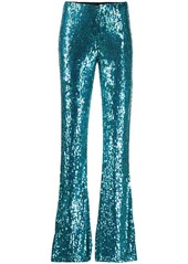 P.A.R.O.S.H. Gummy flared sequinned trousers