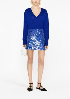 P.A.R.O.S.H. high-waisted sequin-embellished skirt