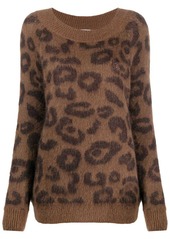 P.A.R.O.S.H. leopard-print knitted jumper