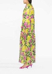 P.A.R.O.S.H. long-sleeve floral-print dress