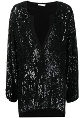 P.A.R.O.S.H. long-sleeve sequin blouse