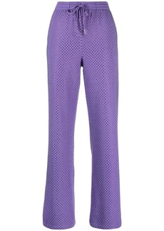 P.A.R.O.S.H. mesh-design cotton-blend trousers