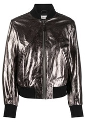 P.A.R.O.S.H. metallic leather bomber jacket