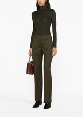 P.A.R.O.S.H. mid-rise virgin-wool flared trousers