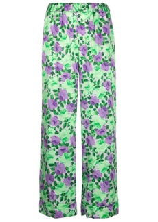 P.A.R.O.S.H. Pantalone floral print trousers