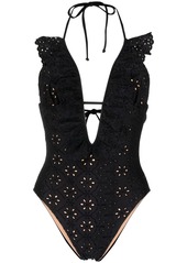 P.A.R.O.S.H. perforated ruffle swimsuit
