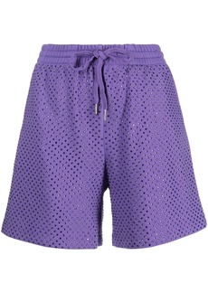 P.A.R.O.S.H. rhinestone-embellished drawstring shorts