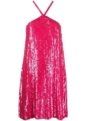P.A.R.O.S.H. sequin-embellished halter mini dress