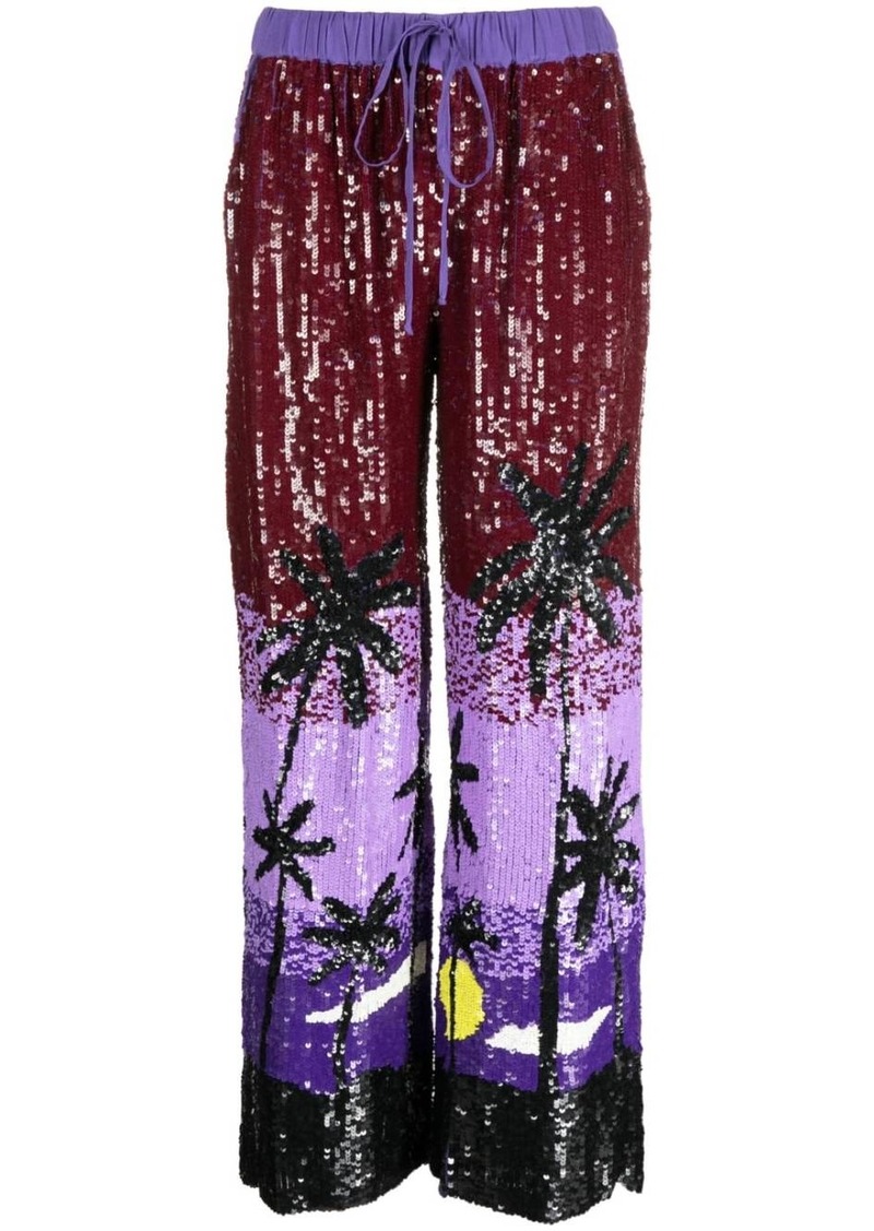 P.A.R.O.S.H. sequin-embellished trousers
