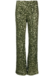 P.A.R.O.S.H. sequin straight-leg trousers