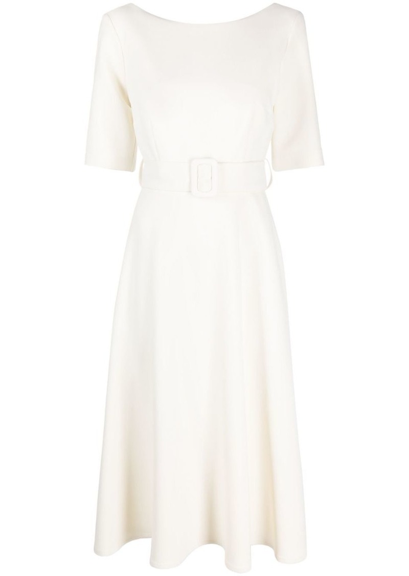 P.A.R.O.S.H. short-sleeve belted midi dress
